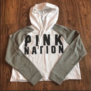 Pink Victoria secret cropped long sleeve
